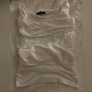 White cowl neck top- Size XS
